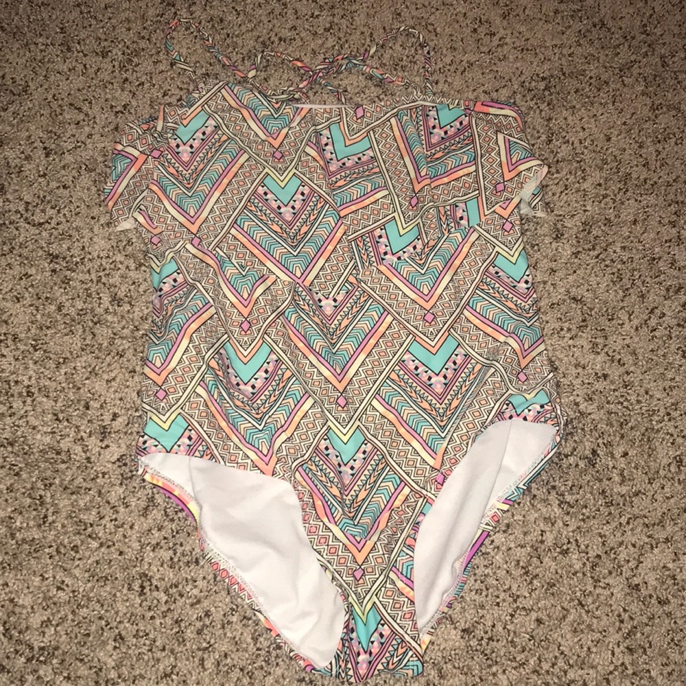 girls straps one piece swimsuit